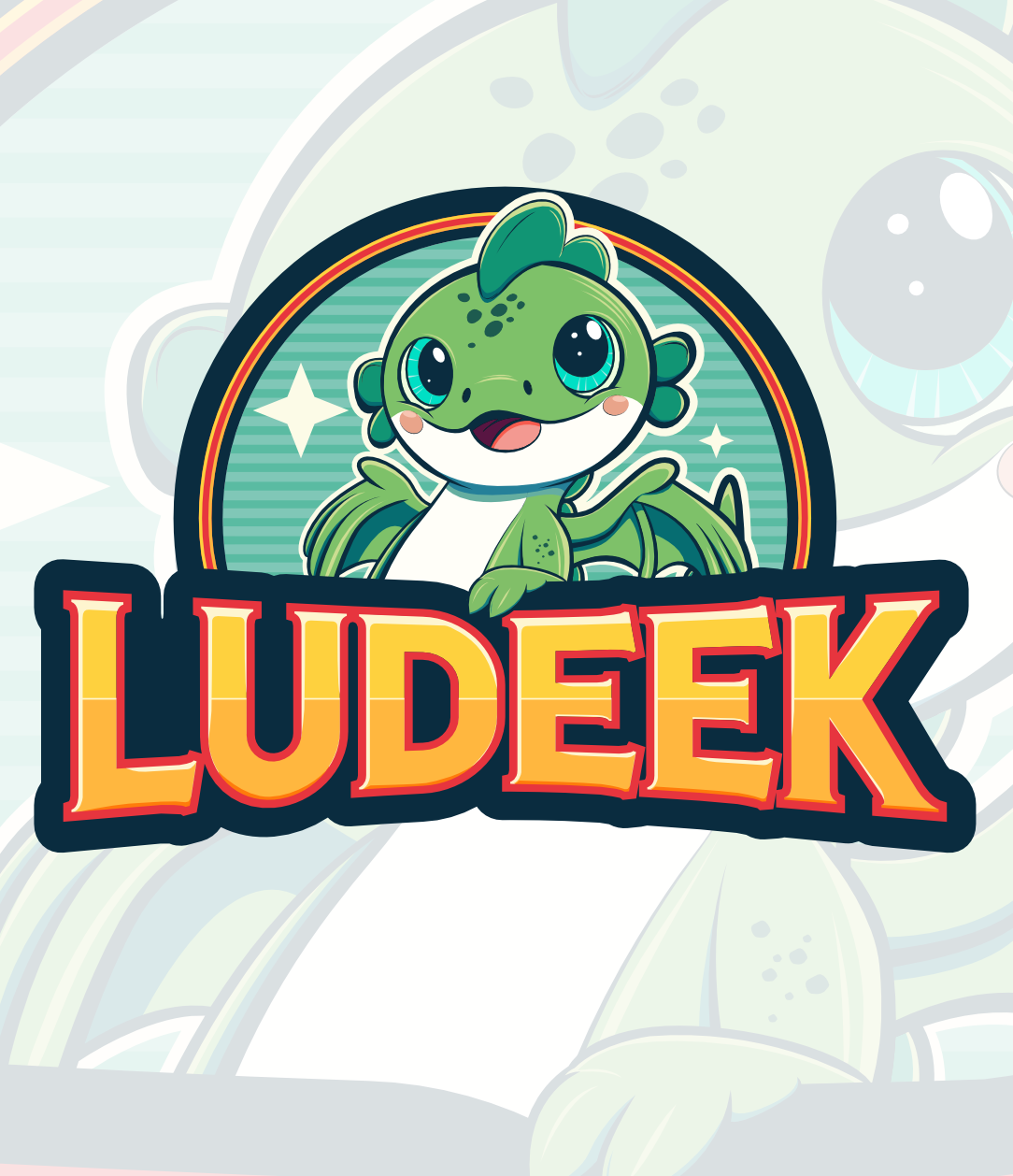 Identité illustrée Ludeek 09 avec un personnage vert